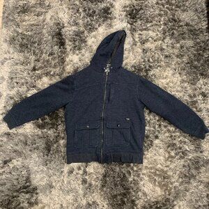 O'Neill Men's Gray Hooded Thermal Lined Zip Jacket Size XL